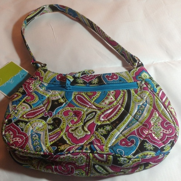 NWT Retired Rare Zoe Paisley Silk Vera Bradley Bag Small - Picture 1 of 4